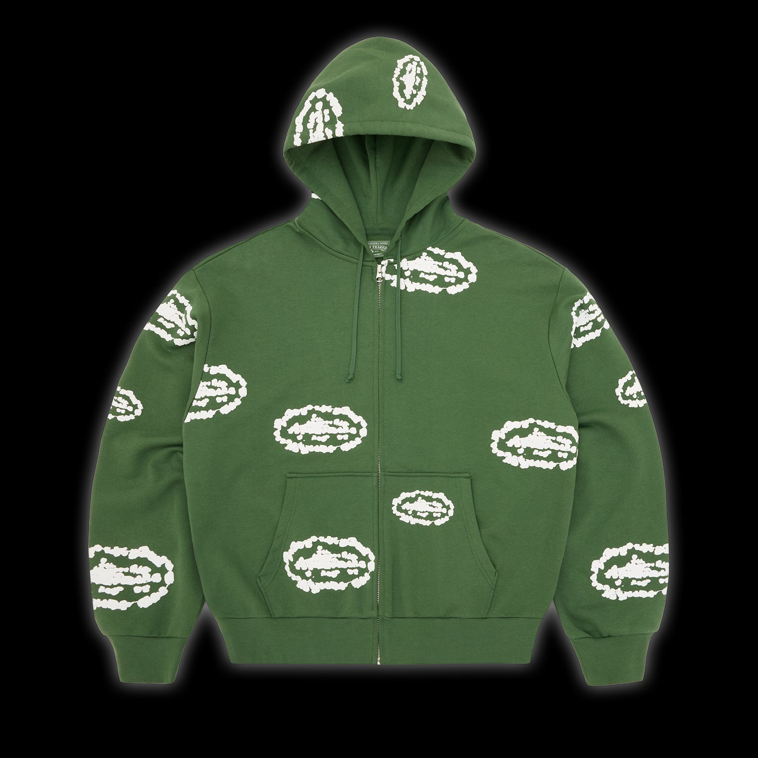 Corteiz x Denim Tears Island Wreath Zip Hoodie Green